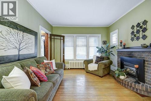 46 Sherman Avenue S, Hamilton, ON - Indoor Photo Showing Living Room With Fireplace