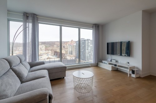 Salon - 1601-2320 Rue Tupper, Montréal (Ville-Marie), QC - Indoor Photo Showing Living Room
