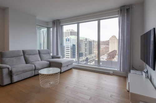 Salon - 1601-2320 Rue Tupper, Montréal (Ville-Marie), QC - Indoor Photo Showing Living Room