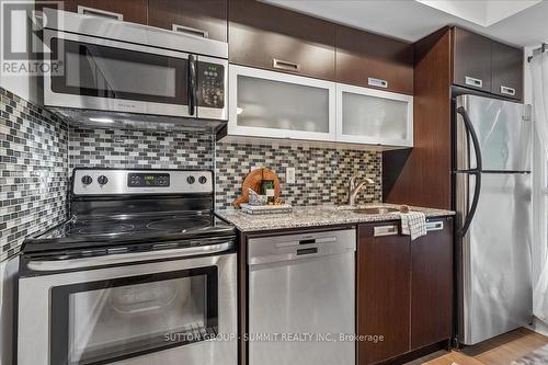 1012 - 100 Western Battery Road, Toronto, ON - Indoor Photo Showing Kitchen With Stainless Steel Kitchen With Upgraded Kitchen