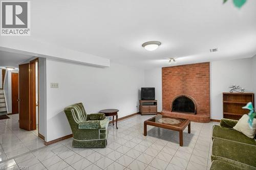 190 Deschene Avenue, Hamilton, ON - Indoor Photo Showing Living Room With Fireplace