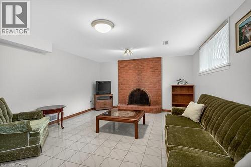 190 Deschene Avenue, Hamilton, ON - Indoor Photo Showing Living Room With Fireplace