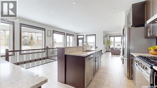 2098 Riverbend View, Regina, SK - Indoor Photo Showing Kitchen With Upgraded Kitchen
