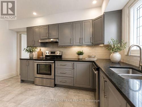 Kitchen, virtually staged - 84 Riverdale Avenue, Ottawa, ON - Indoor Photo Showing Kitchen With Double Sink With Upgraded Kitchen
