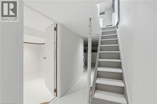 Stairs to Partially Finished Basement - 224 Balsam Avenue S, Hamilton, ON - Indoor Photo Showing Other Room