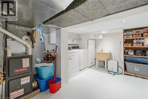 Storage, Laundry and Utility Area - 224 Balsam Avenue S, Hamilton, ON - Indoor Photo Showing Basement