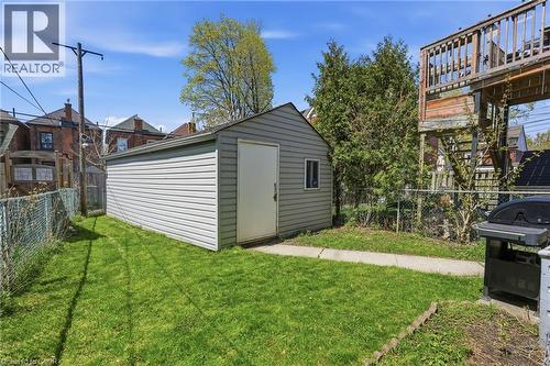 Detached Garage in Backyard to Alley - 224 Balsam Avenue S, Hamilton, ON - Outdoor