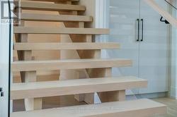 Open rise 3 inch treads with glass railiings - 
