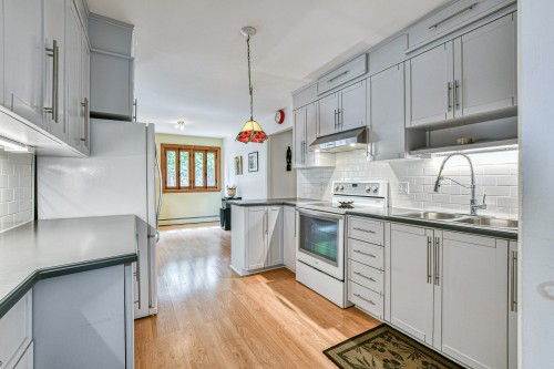 Cuisine - 3122 1Er Rang De Doncaster, Val-David, QC - Indoor Photo Showing Kitchen With Double Sink