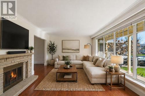 2175 Denise Road, Mississauga, ON - Indoor Photo Showing Living Room With Fireplace