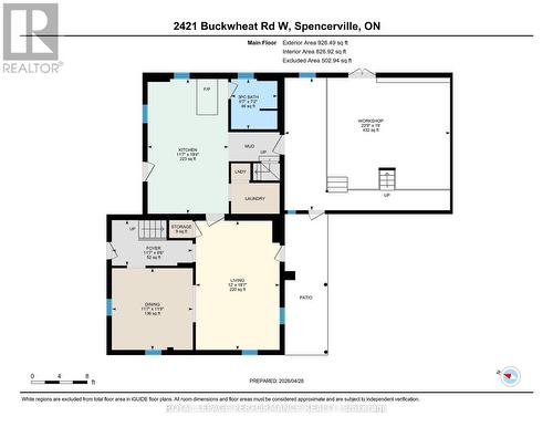Floor plan - main level - 2421 Buckwheat Road W, Edwardsburgh/Cardinal, ON 