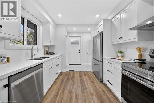 201 Ridge Street, Hamilton, ON - Indoor Photo Showing Kitchen With Double Sink With Upgraded Kitchen
