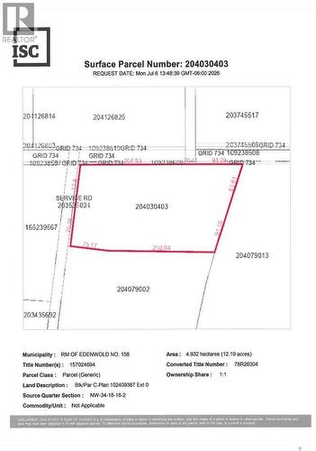 Lazeski Acreage, Edenwold Rm No.158, SK 