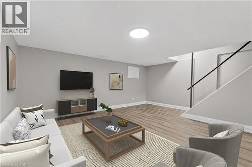 Virtually Staged - 65 Woodman Drive S, Hamilton, ON - Indoor Photo Showing Living Room