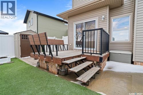 8814 Herman Crescent, Regina, SK - Outdoor With Deck Patio Veranda With Exterior