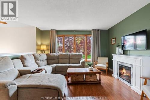 28 Vanier Drive, Tilbury, ON - Indoor Photo Showing Living Room With Fireplace