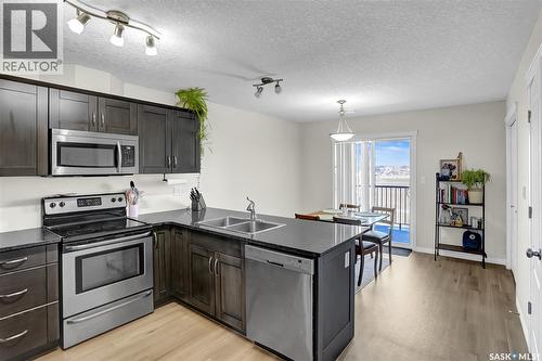 405 3826 Dewdney Avenue E, Regina, SK - Indoor Photo Showing Kitchen With Double Sink