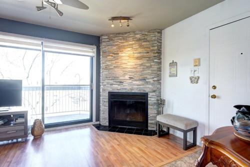 Salon - 302-64 Rue Pierre-Laporte, Saint-Eustache, QC - Indoor Photo Showing Living Room With Fireplace