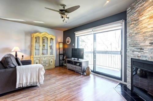 Salon - 302-64 Rue Pierre-Laporte, Saint-Eustache, QC - Indoor Photo Showing Living Room With Fireplace