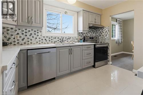55 Yarmouth Court, Hamilton, ON - Indoor Photo Showing Kitchen With Double Sink