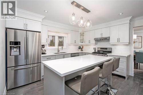 2475 Cavendish Drive, Burlington, ON - Indoor Photo Showing Kitchen With Stainless Steel Kitchen With Upgraded Kitchen