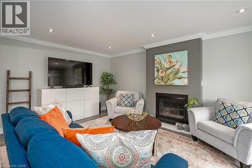 2475 Cavendish Drive, Burlington, ON - Indoor Photo Showing Living Room With Fireplace