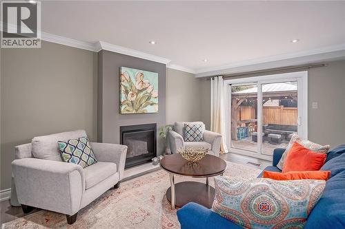 2475 Cavendish Drive, Burlington, ON - Indoor Photo Showing Living Room With Fireplace