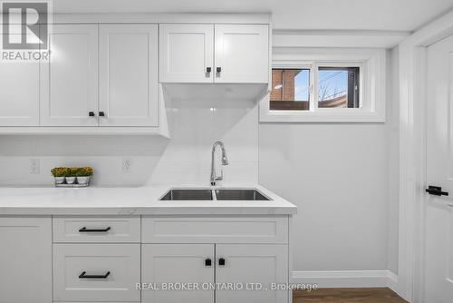 201 Ridge Street, Hamilton, ON - Indoor Photo Showing Kitchen With Double Sink