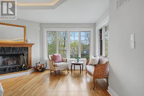 11 Dunlace Drive, Toronto, ON - Indoor Photo Showing Living Room With Fireplace