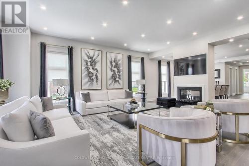 92 Maple Fields Circle, Aurora, ON - Indoor Photo Showing Living Room With Fireplace