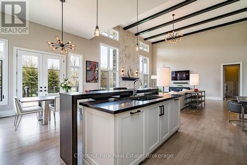 Wal-out to the back deck from the dining area - 1 Windrose Valley Boulevard, Clearview, ON - Indoor Photo Showing Kitchen