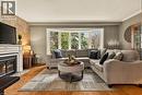 5119 Cherryhill Crescent, Burlington, ON  - Indoor Photo Showing Living Room With Fireplace 