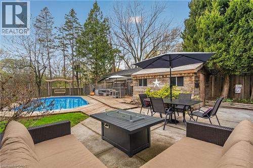 5119 Cherryhill Crescent, Burlington, ON - Outdoor With In Ground Pool With Deck Patio Veranda
