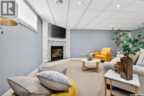 A 269 High Street E, Moose Jaw, SK - Indoor With Fireplace