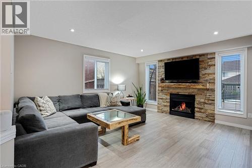 99 Udvari Crescent, Kitchener, ON - Indoor Photo Showing Living Room With Fireplace