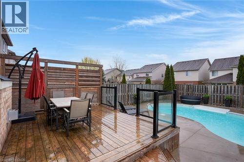 99 Udvari Crescent, Kitchener, ON - Outdoor With In Ground Pool With Deck Patio Veranda With Exterior