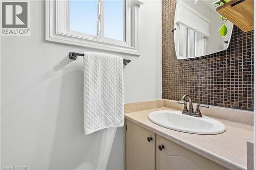 Powder room vanity - 56 Angela Crescent, Cambridge, ON - Indoor Photo Showing Bathroom