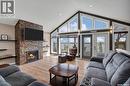 48 Mawson Drive, Shields, SK  - Indoor Photo Showing Living Room With Fireplace 