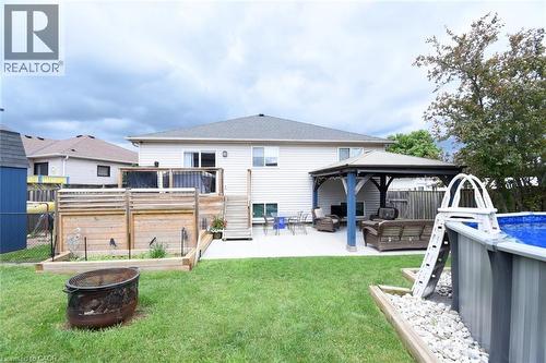 21 Glengary Crescent, Caledonia, ON - Outdoor With Above Ground Pool With Deck Patio Veranda