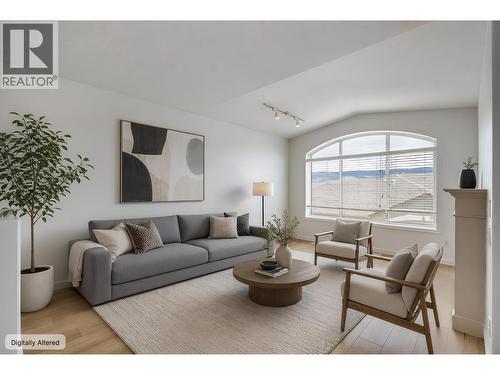 This photo has been altered to demonstrate the potential of the space - 2325 Silver Place Unit# 24 Lot# 24, Kelowna, BC - Indoor Photo Showing Living Room