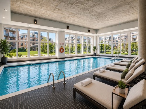 Pool - 101-3950 Rue Claude-Henri-Grignon, Montréal (Saint-Laurent), QC - Indoor Photo Showing Other Room With In Ground Pool