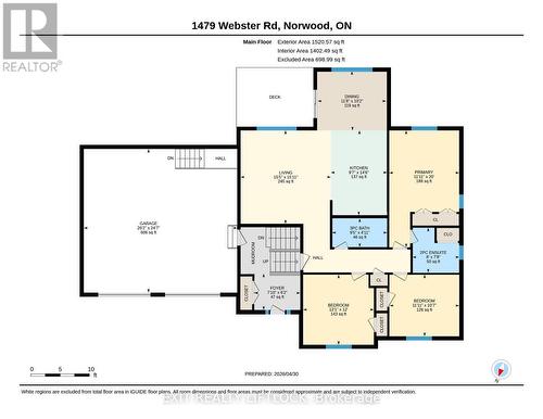 Floor plan upper level - 1479 Webster Road, Douro-Dummer, ON 