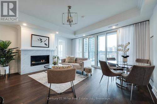 802 - 2060 Lakeshore Road, Burlington (Brant), ON - Indoor Photo Showing Living Room With Fireplace