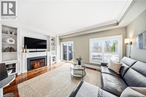 4123 Medland Drive, Burlington, ON - Indoor Photo Showing Living Room With Fireplace