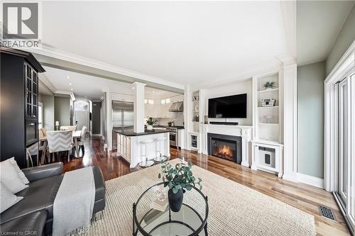 4123 Medland Drive, Burlington, ON - Indoor Photo Showing Living Room With Fireplace
