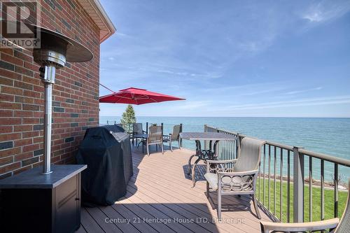 Deck off kitchen - 6 Jacob'S Landing, Grimsby (Grimsby Beach), ON - Outdoor With Body Of Water With Deck Patio Veranda With Exterior