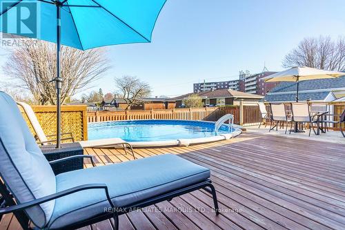 Above ground pool and patio - 1503 Second Street E, Cornwall, ON - Outdoor With Above Ground Pool With Deck Patio Veranda