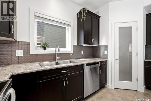 3644 Green Moss Lane, Regina, SK - Indoor Photo Showing Kitchen With Double Sink