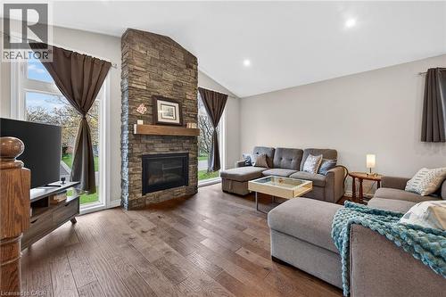 6 Kintyre Court, Caledonia, ON - Indoor Photo Showing Living Room With Fireplace