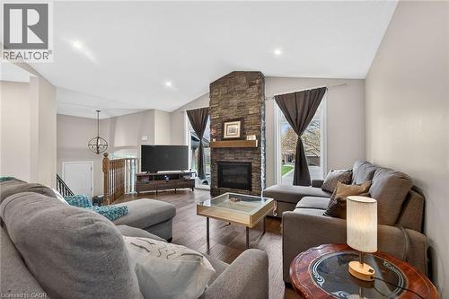6 Kintyre Court, Caledonia, ON - Indoor Photo Showing Living Room With Fireplace